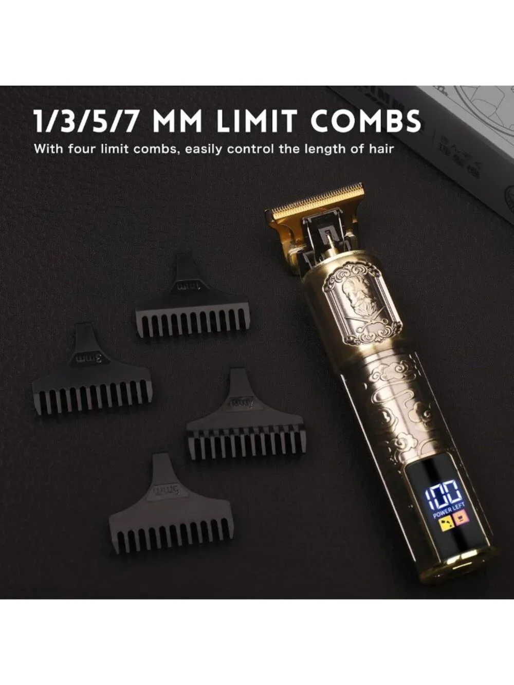 Professional Beard Trimmer & Hair Clipper Kit with LCD Display - Precision